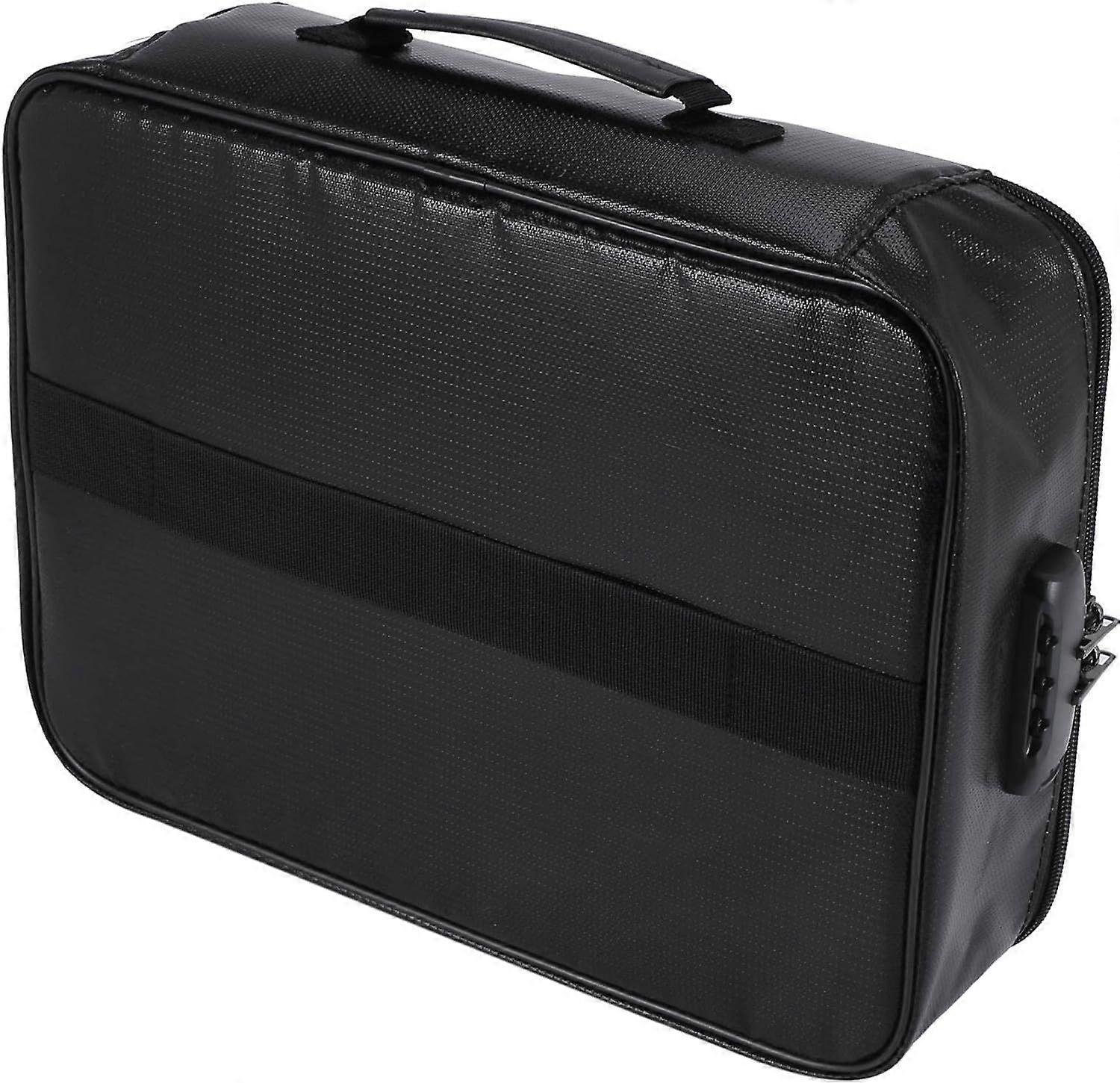 Fireproof Document Storage Lock Bag,Carry Wallet,Multi-Layer Portable Document Storage