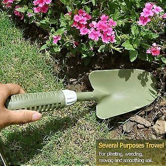 Garden Hand Carbon Steel Trowel Bend-proof 13.5" L X 3.5" W Ergonomic Rust Resistant Soft Pvc Handle Little Shovel For Planting, Transplanting, Weedin