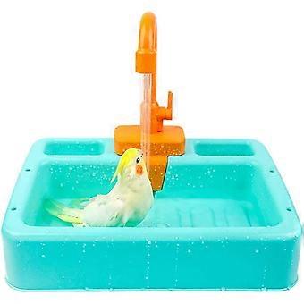 Bird Bathtub Parrot Shower Box Bathing Tub?Container Cage Accessory for Small Medium Parakeet Cleaning Supplies