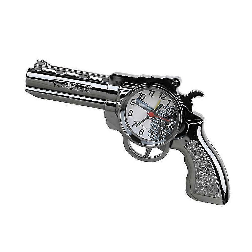 Grey Shape Table Clock Alarm Clock for Time Display Without Battery