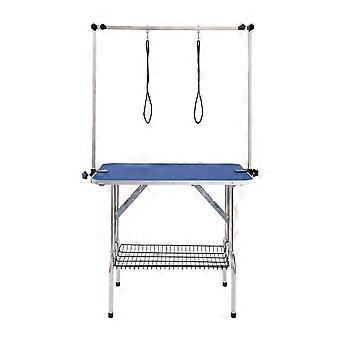 Haustier-Grooming-Tisch Zwei Arme mit Klemme, 36''x24'' Hundefriseurstation, faltbarer Haustier-Grooming-Ständer für Medium