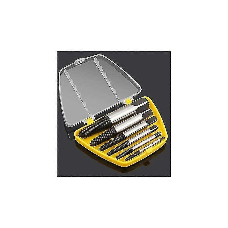 6pcs Screw Extractor Kit Damage Broken Bolt Removal Tool Set