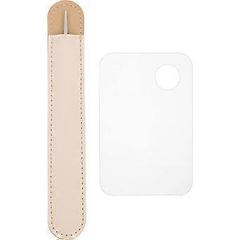 Stainless Steel Makeup Mixing Palette with Spatula for Easy Clean and Smooth Mixing Experience