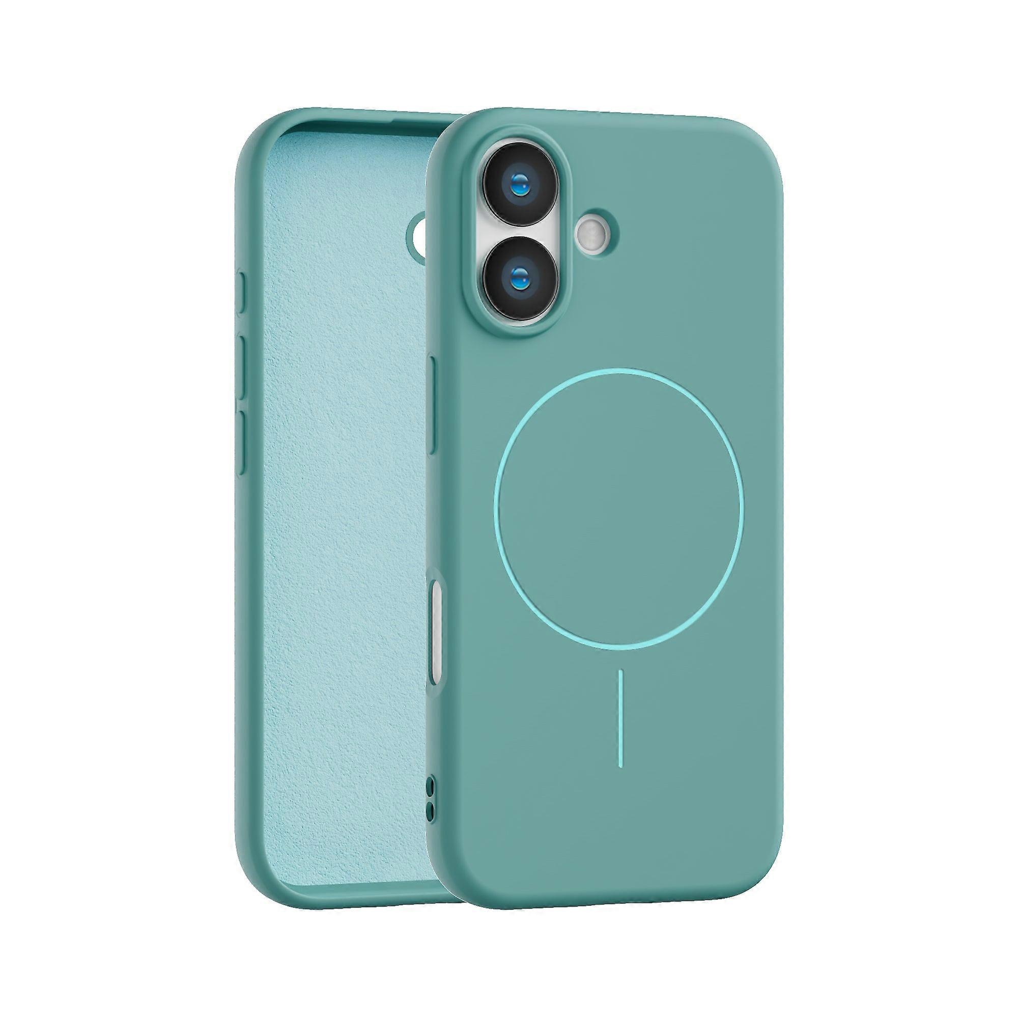 Magnetic Case for iPhone 17 - For MagSafe - Shockproof Green