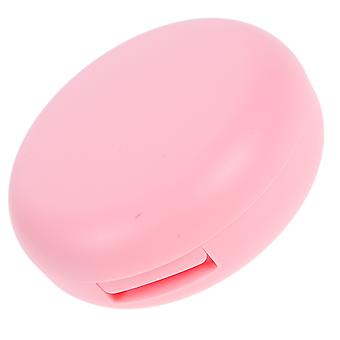 Pink Empty Makeup Compact with Mirror for Blush Contour Highlighter 4Pcs