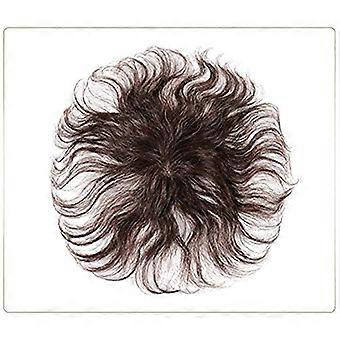 Curly Wavy Hair Topper for Thinning Hair Clip in Hairpiece Adds Volume Grey Coverage Dark Brown 7x10cm
