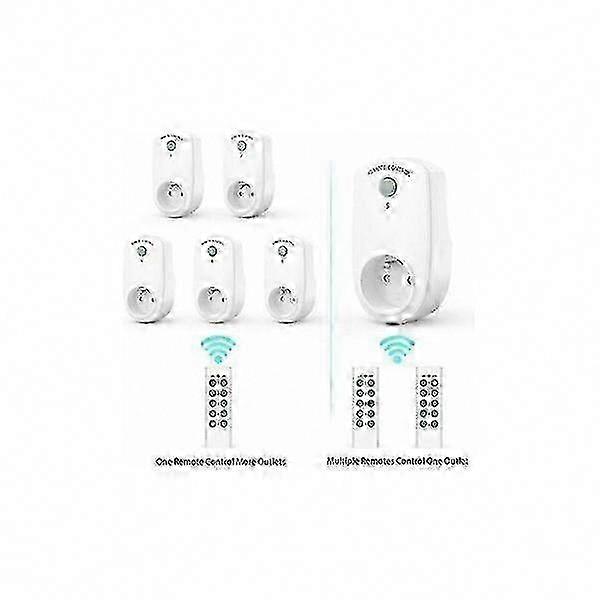 5-Piece Remote Control Power Socket Set, On/Off Dual Control, Safe and Reliable
