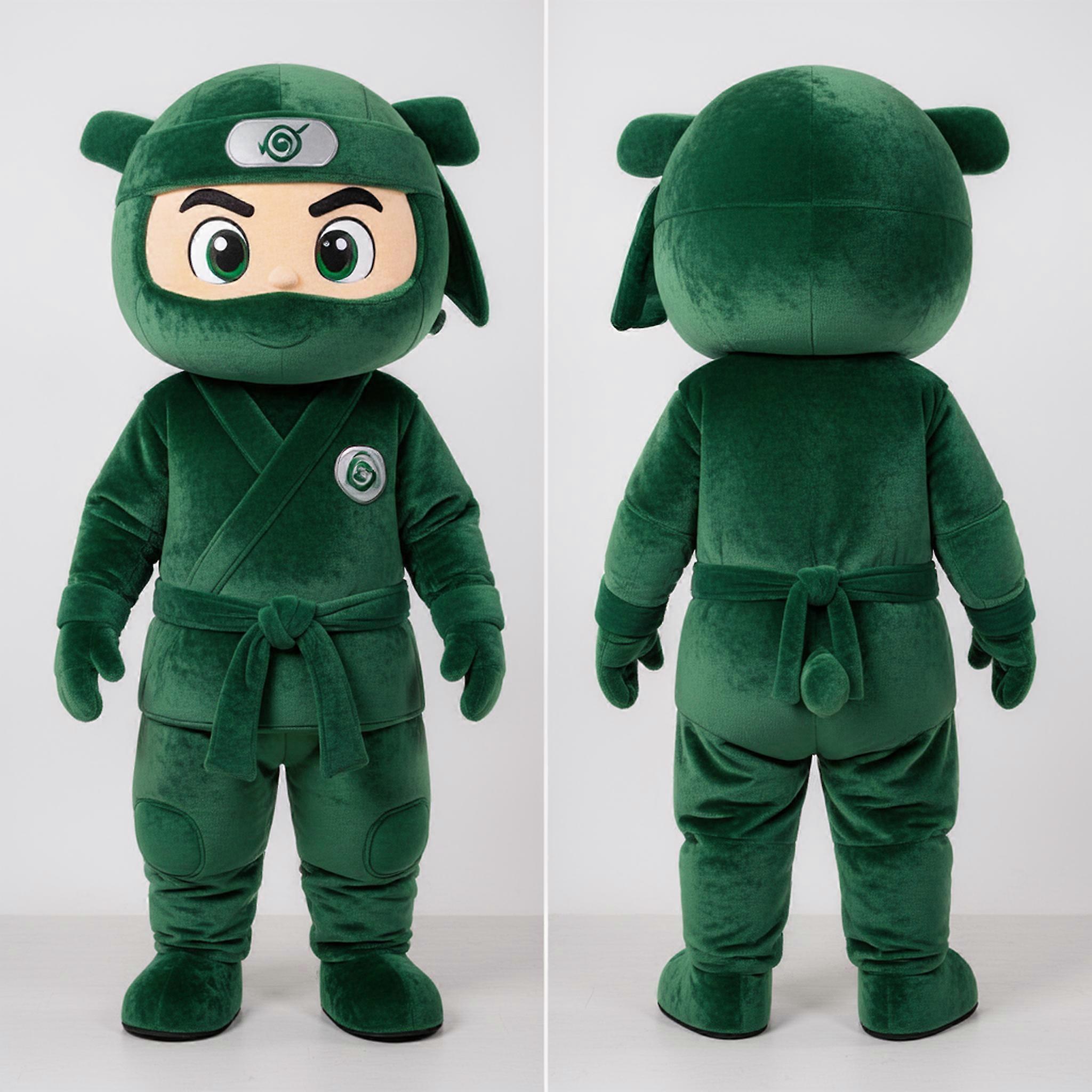 MASTICOT Forest Green Stealthy Ninja Mascot