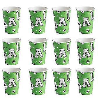 16 gobelets en papier en forme de ballon de football