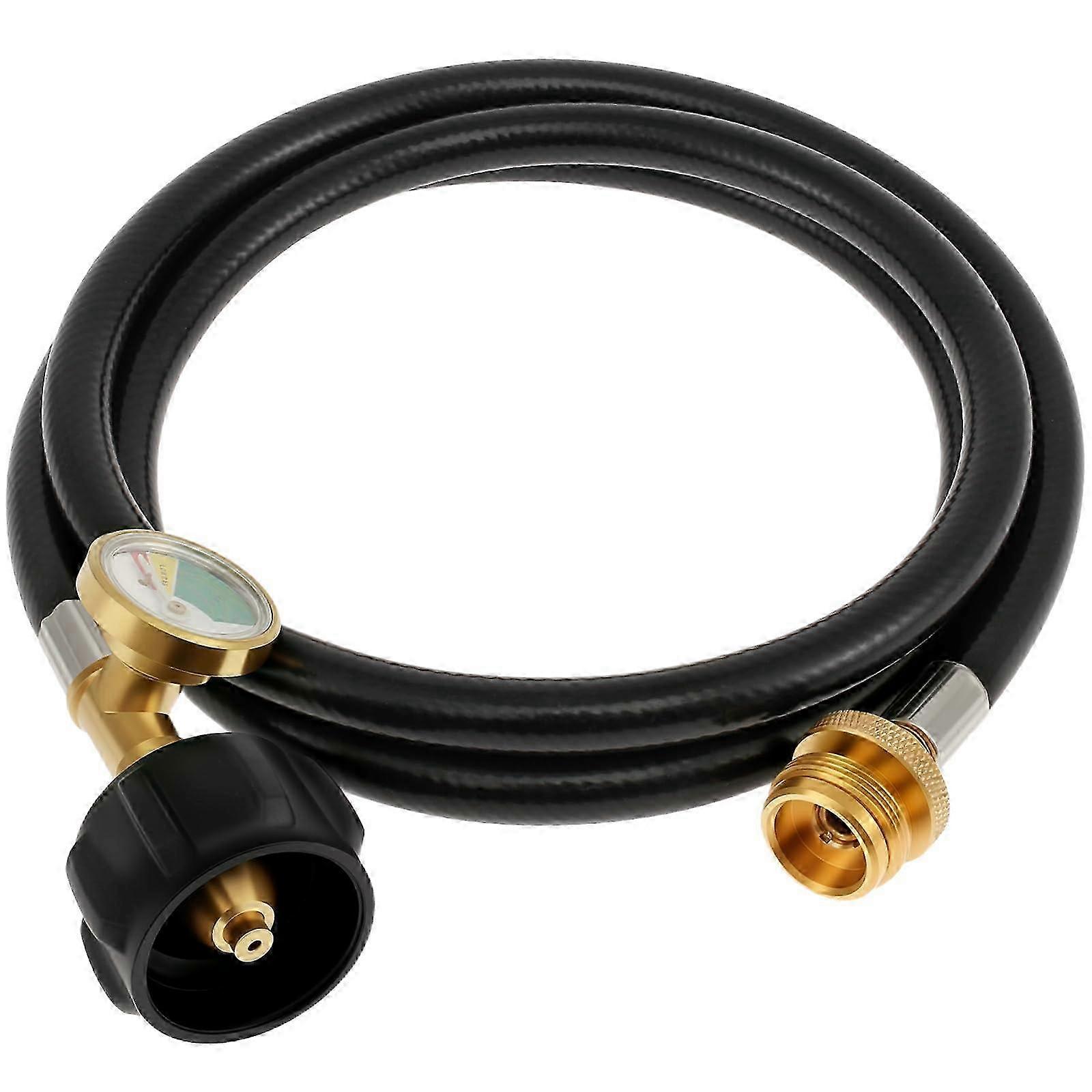 Gauge-Equipped Propane Adapter Hose