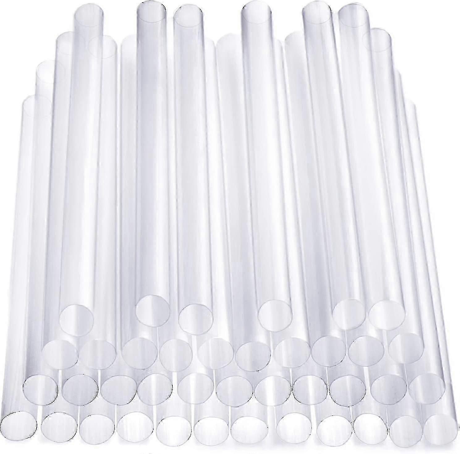 100 Pack Clear Jumbo Smoothie Straws 210x11mm