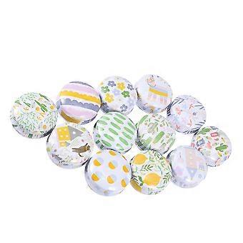 Assorted Color Cosmetics Jar for Lip Balm Dispenser 12Pcs Tin Plates