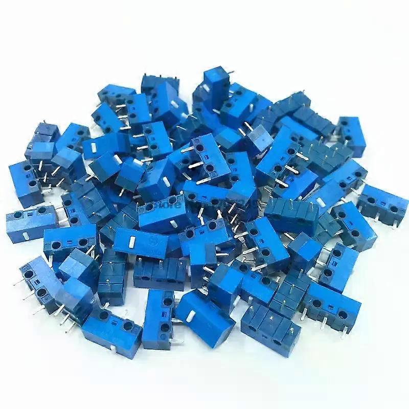 100Pcs New arrival Blue Shell White dot Mouse Micro Switch Button 20 Million Life Computer mouse maintenance