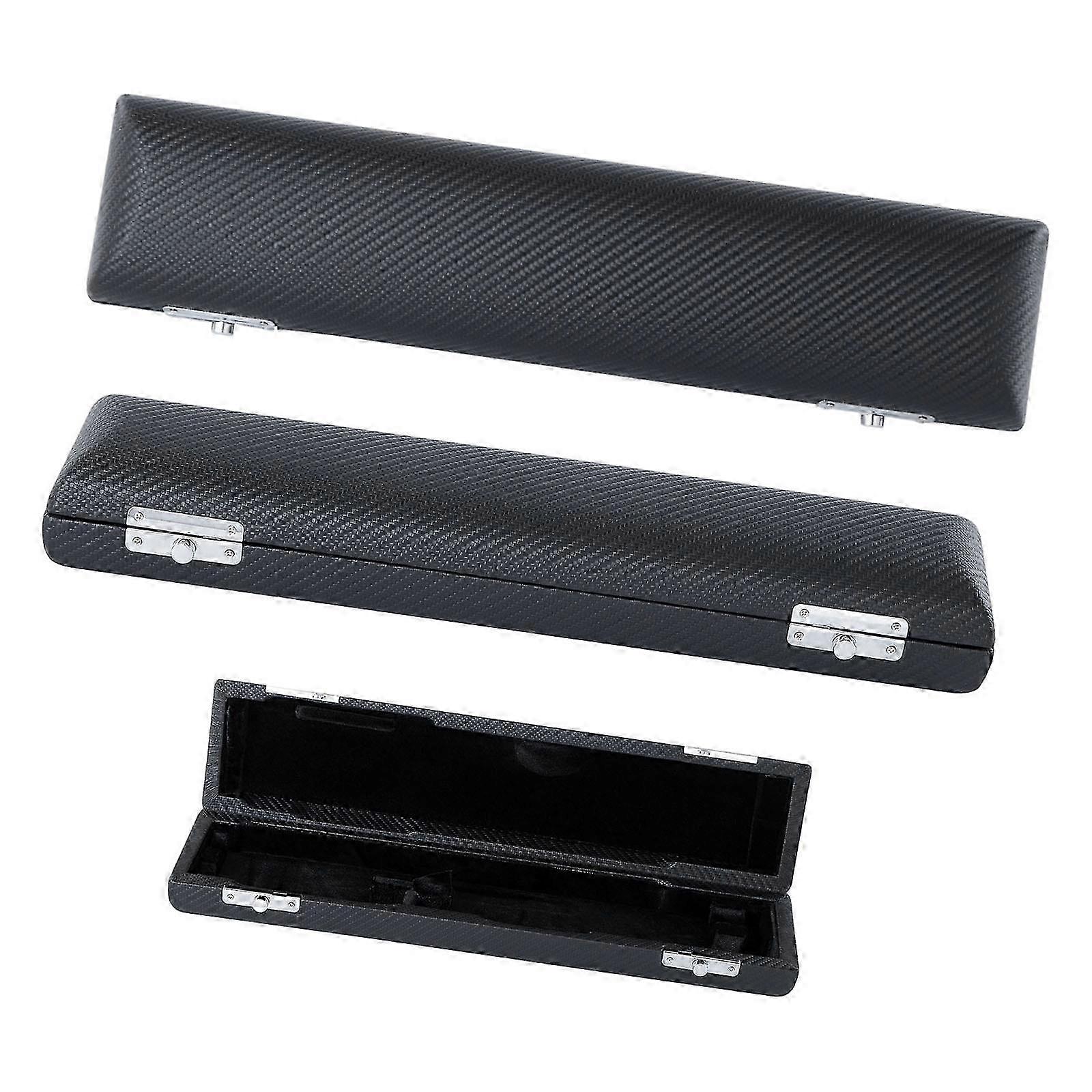 Multipurpose Leather Flute Carrying Case Waterproof Portable Storage Box PU Texture Perfect compatible with Western Concert Flutes Multicolor