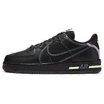 Nike Air Force 1 React Black Violet Star Barely Volt CD4366-001