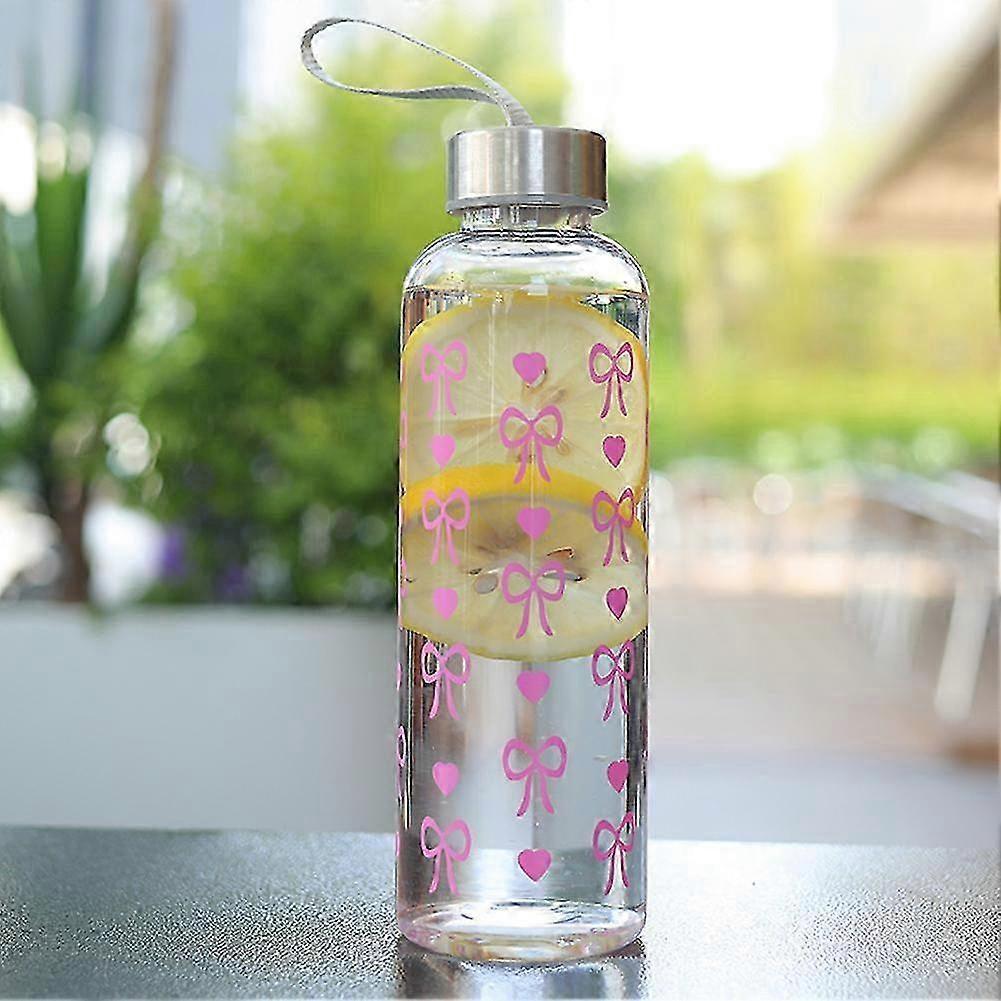 Clear Bow Tie Water Bottle 550ml