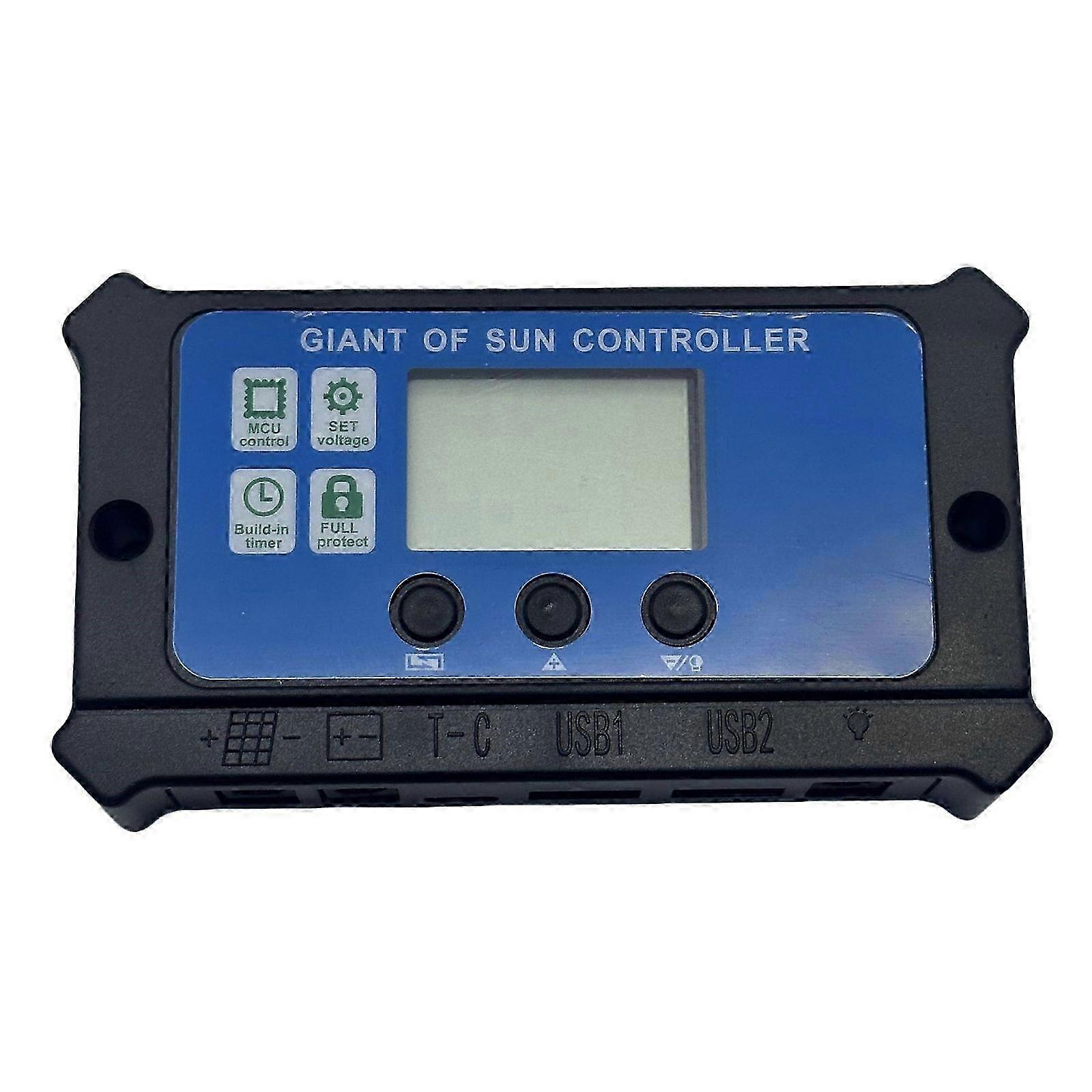 Solar Panel Regulator 12V/24V Time Setting USB Conversion Outdoor Activity