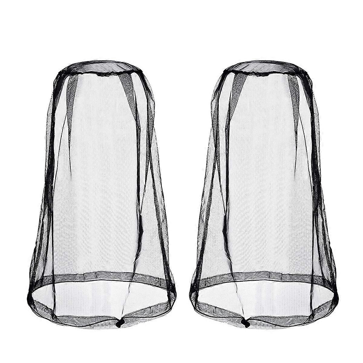 Advanced Bug-Proof Face Netting, Roomy Head Net with Adjustable Neck Drawstring