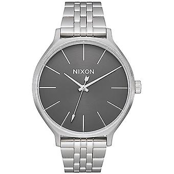Nixon Clique Quartz Analog Woman Watch with A12492762 Stainless Steel Bracelet