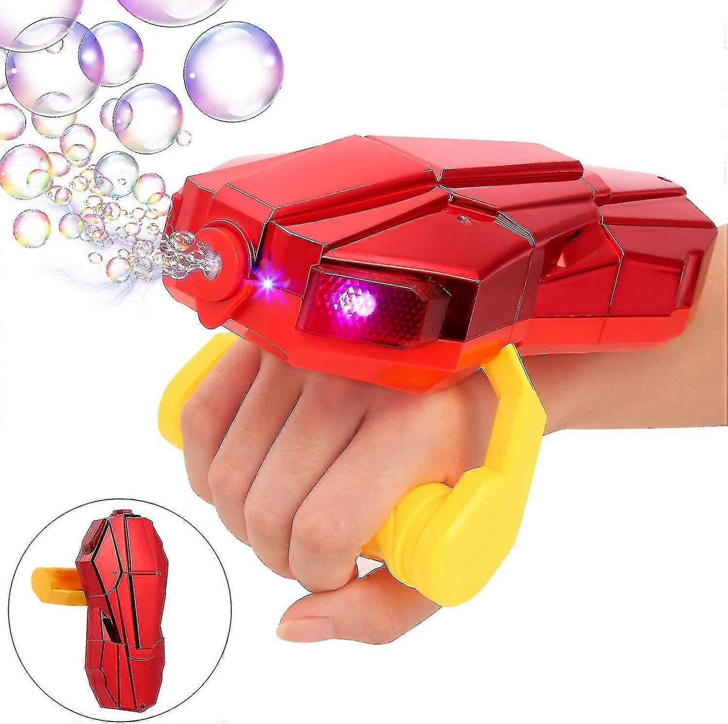 Handheld Bubble Machine With Light, Automatic Led Bubble Blower T