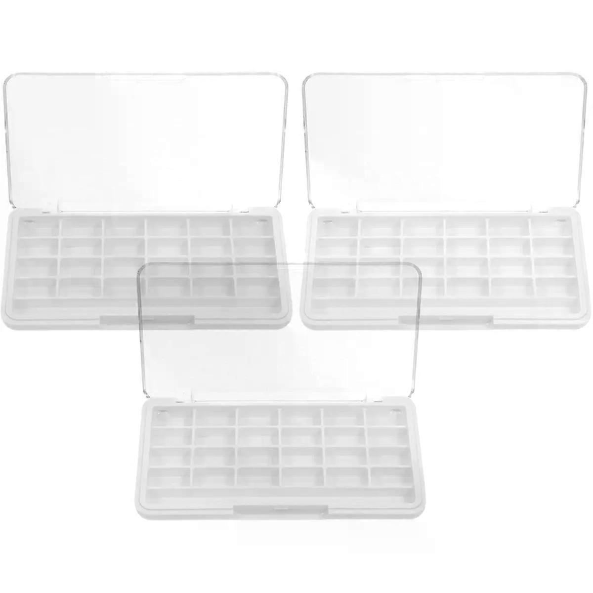 3pcs Refillable Eyeshadow Palette Container with 24 Grids