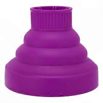 Foldable Hair Diffuser Attachment, ABS and Silicone Heat-Resistant Nozzle for Curl Drying, Portable Travel Design, Violet