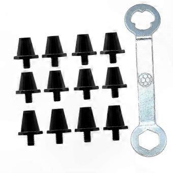 Screw-in Football Boot Studs, 12-Pack Anti-Slip Cleats compatible with Soccer Shoes