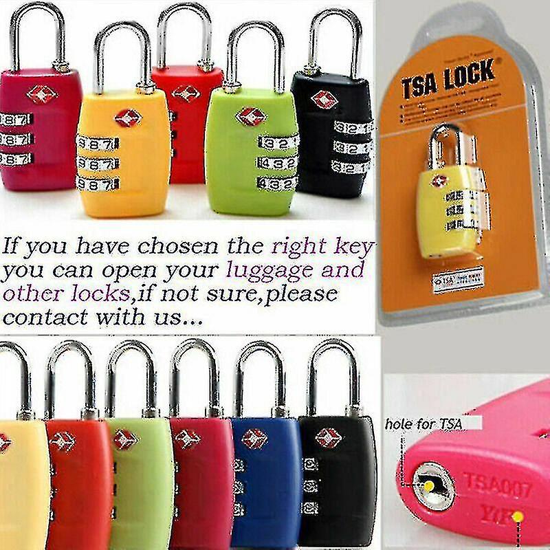 Tsa Lock Viaggi Luggage Lock Pezzi Tsa007 Tsa002 Master Keys