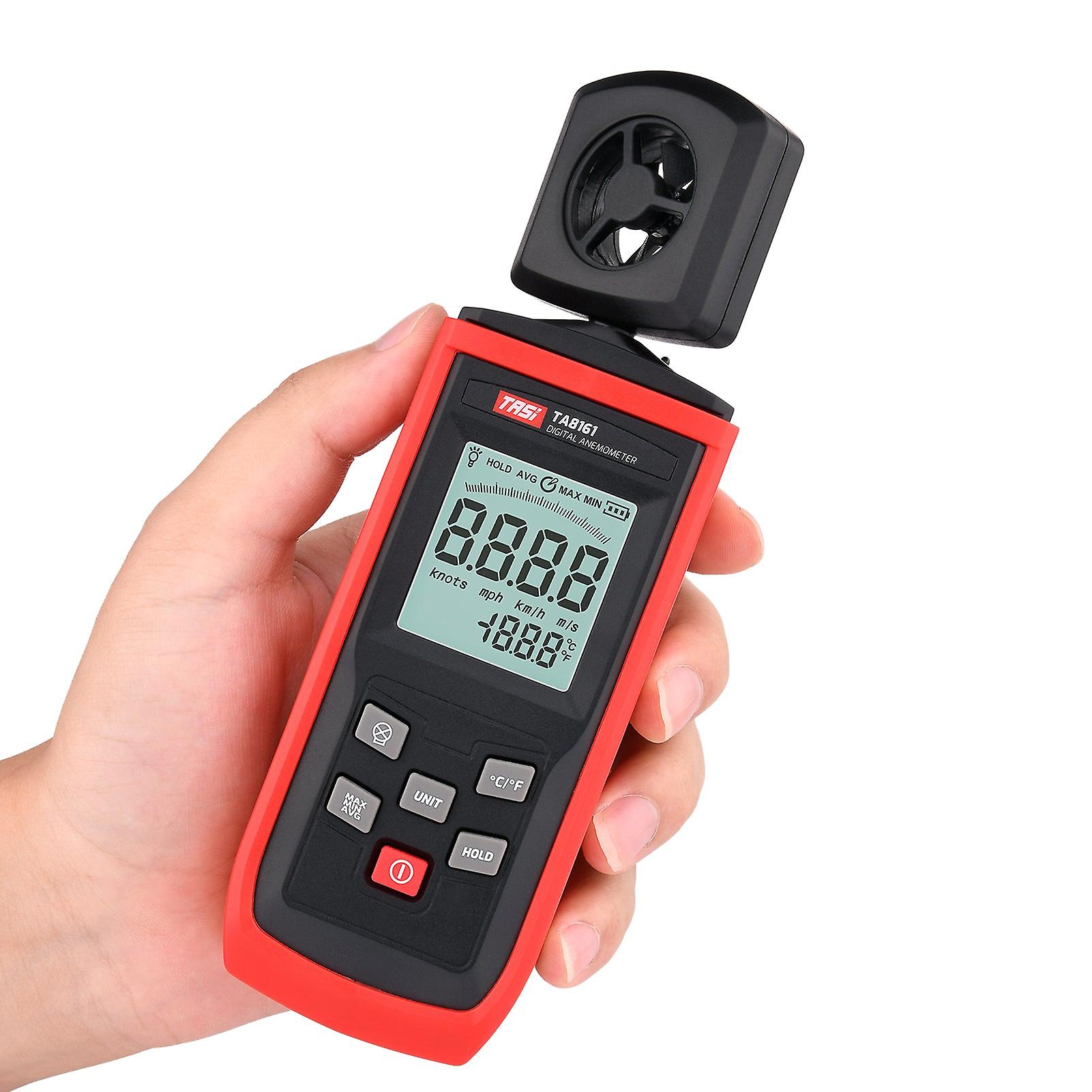 Tasi Ta8161 Digital Anemometer High Precision Anemograph Wind Velocity Indicator Air Velocity Air Temperature Measurement