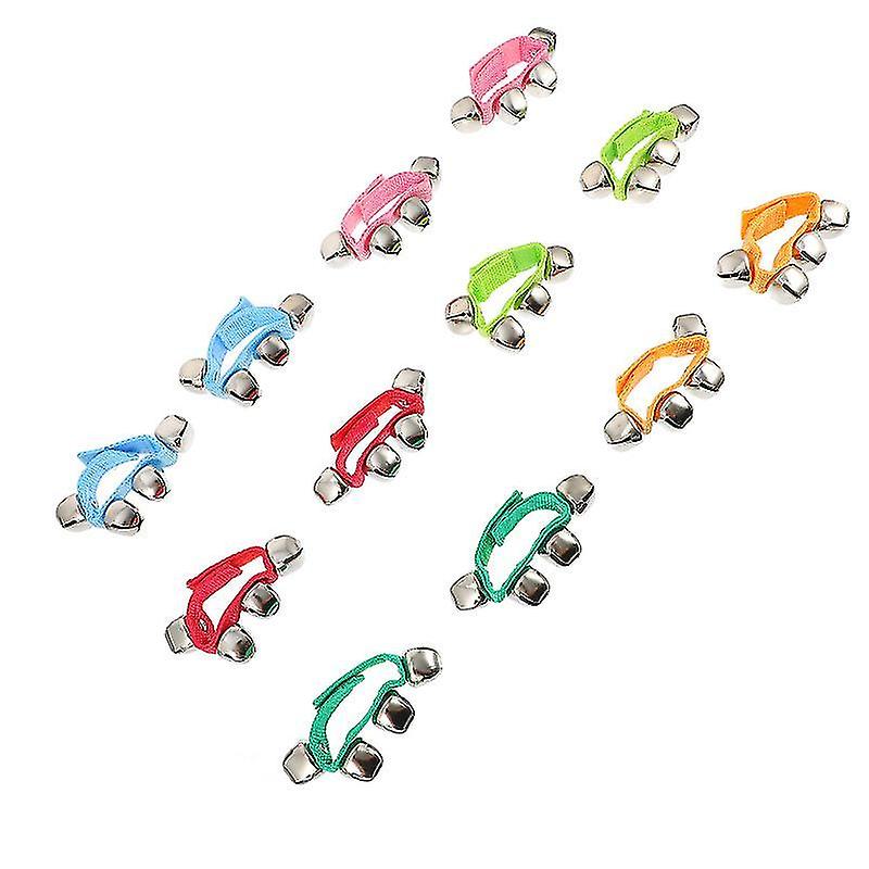20X2.5x2.5cm Assorted Color Party Games 12pcs Wrist Bells Bracelets Party Dance Bracelets Durable Br