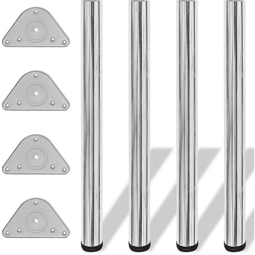 4x höjdjusterbart bordsben Möbler Stödben - 72cm Silver