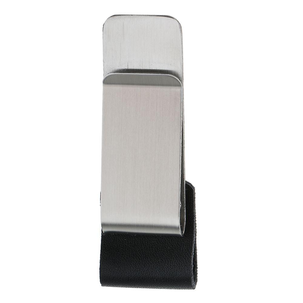 Pu Leather Metal Buckle Pen Clip Style Diary Notebook Bookmarks Hook Silver
