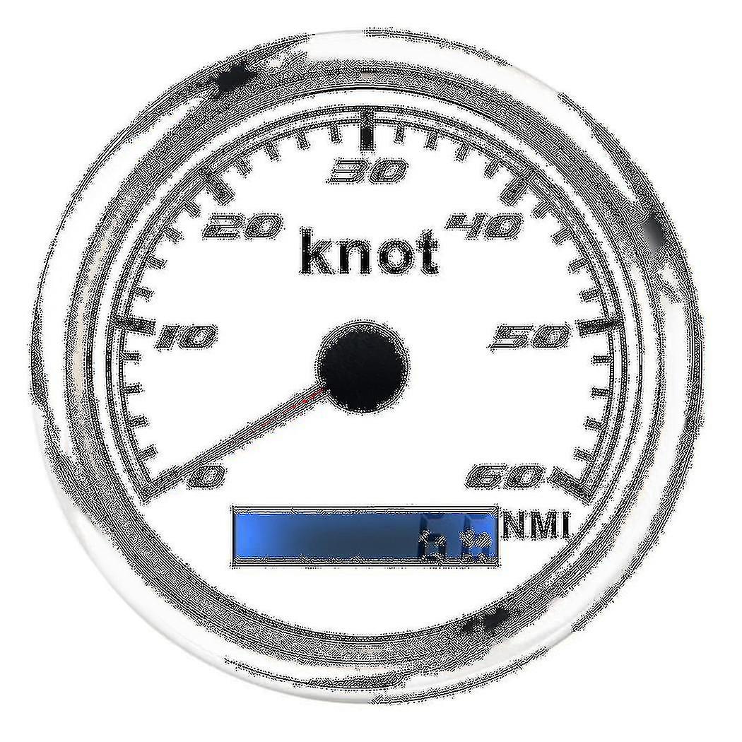 Universal Speedometer 12v/24v Odometer 60 Knot Lcd Hourmeter White