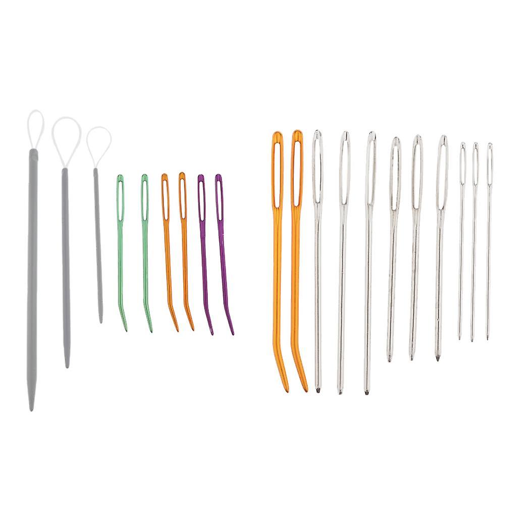 2Set Hand sewing needle knitting Darning Threading Supply needle & threader