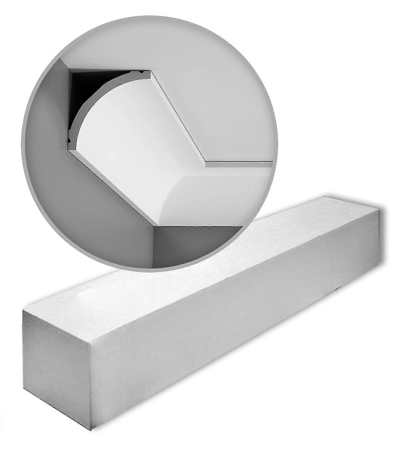 ORAC NV 18 x Corniches C240-box 36 Mètre LUXXUS Purotouch® 200 cm blanc prétraité léger, solide, indéformable