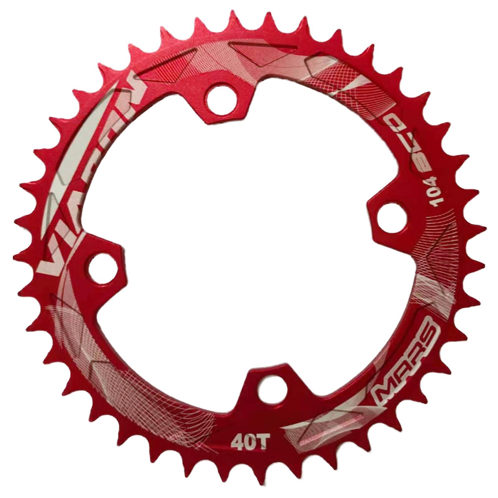 32t-40t Wear-resisting Chainring Low Friction Lightweight Aluminium Alloy 104bcd Single Speed Chainring Compatible Am/xc Bikes City