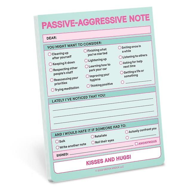 Knock Knock Passive Aggressive Nifty Note Pastel Version by Knock Knock Paperback Book