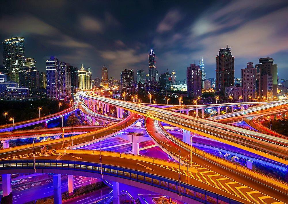 Enjoy Shanghai Downtown at Night Jigsaw Puzzle (1000 Pieces)