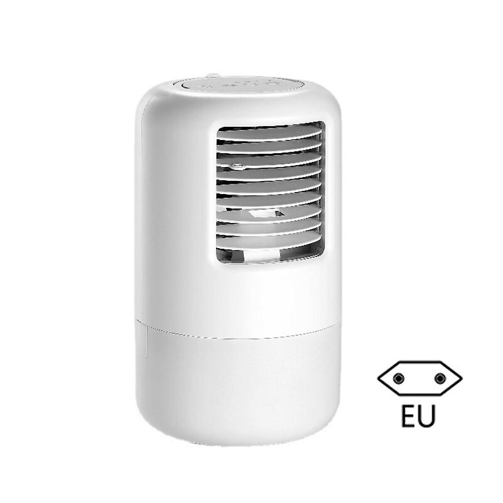 Kleiner leiser Lüfter Luftkühler Tragbarer Mini-Spray-Schreibtischventilator mit Atmosphärenlicht