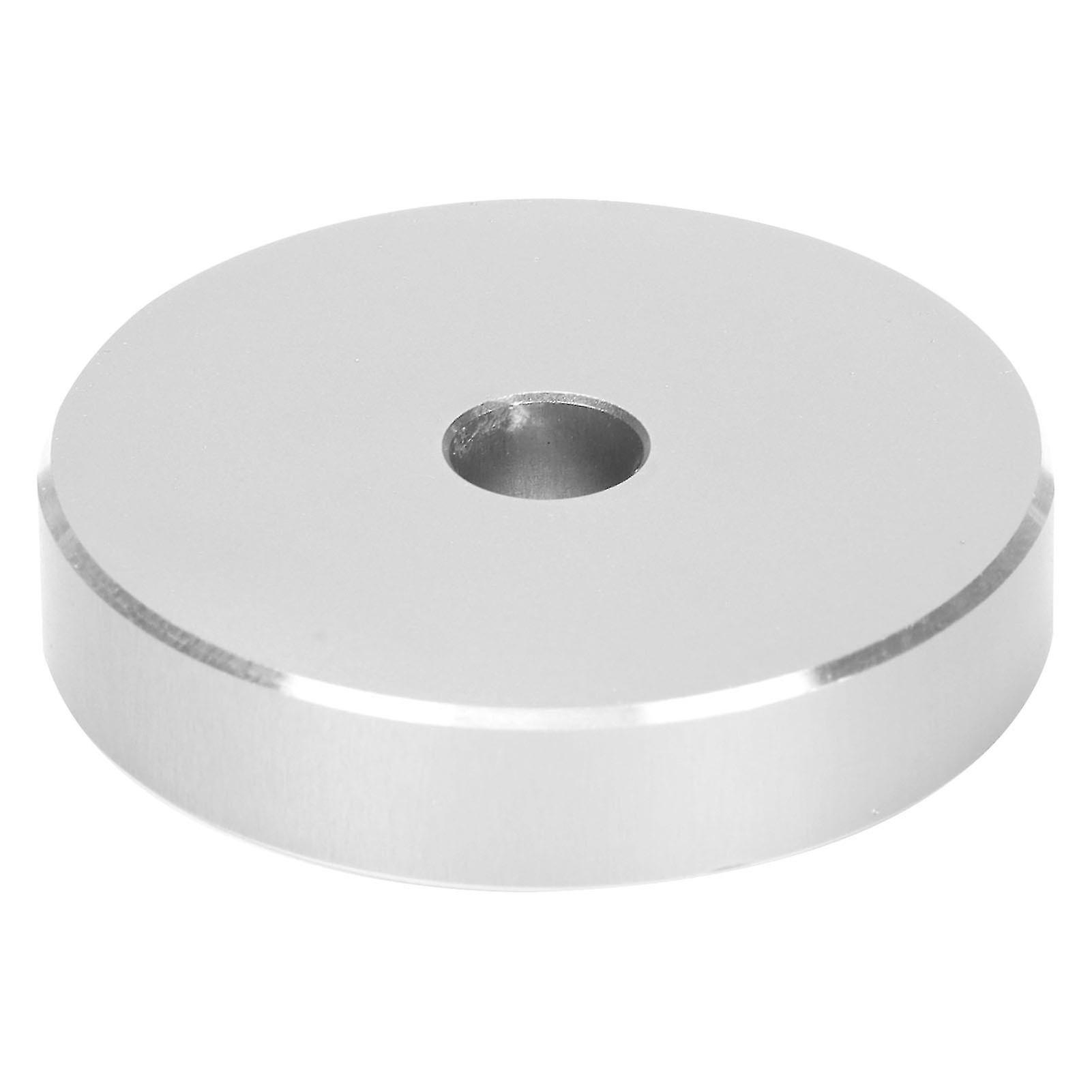 45 RPM Record Turntable Adapter Large Hole Conversion Sheet Vinyl Black Clamp Adapter for Most Big Hole RecordsSilver 