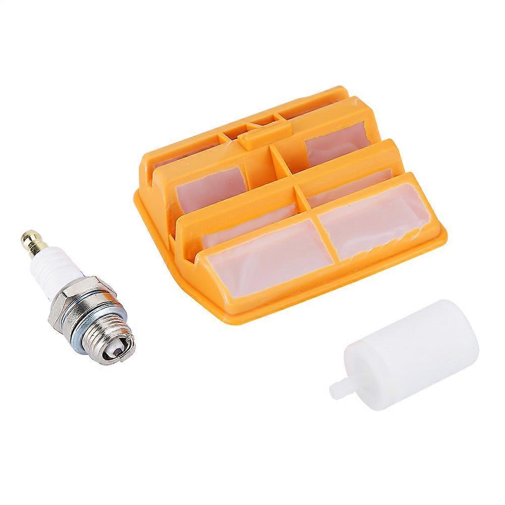 Air Filter Kit, Lawn Trimmer Air Filter Spark Plug Kit Lawn Trimmer Accessory Compatible with Husqvarna 445 450