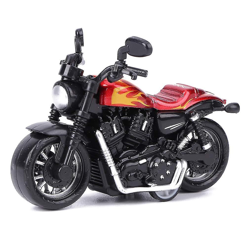 1 Pcs Alloy Motorcycle Toy High Simulation Motorcycle Model Toy (rojo)