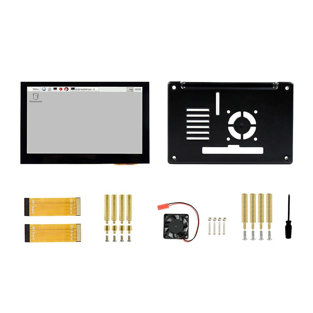 4.3 Inch Capacitive Display with Protective Case 800x480 High Resolution Wide Viewing Angle for RaspberryPi4B