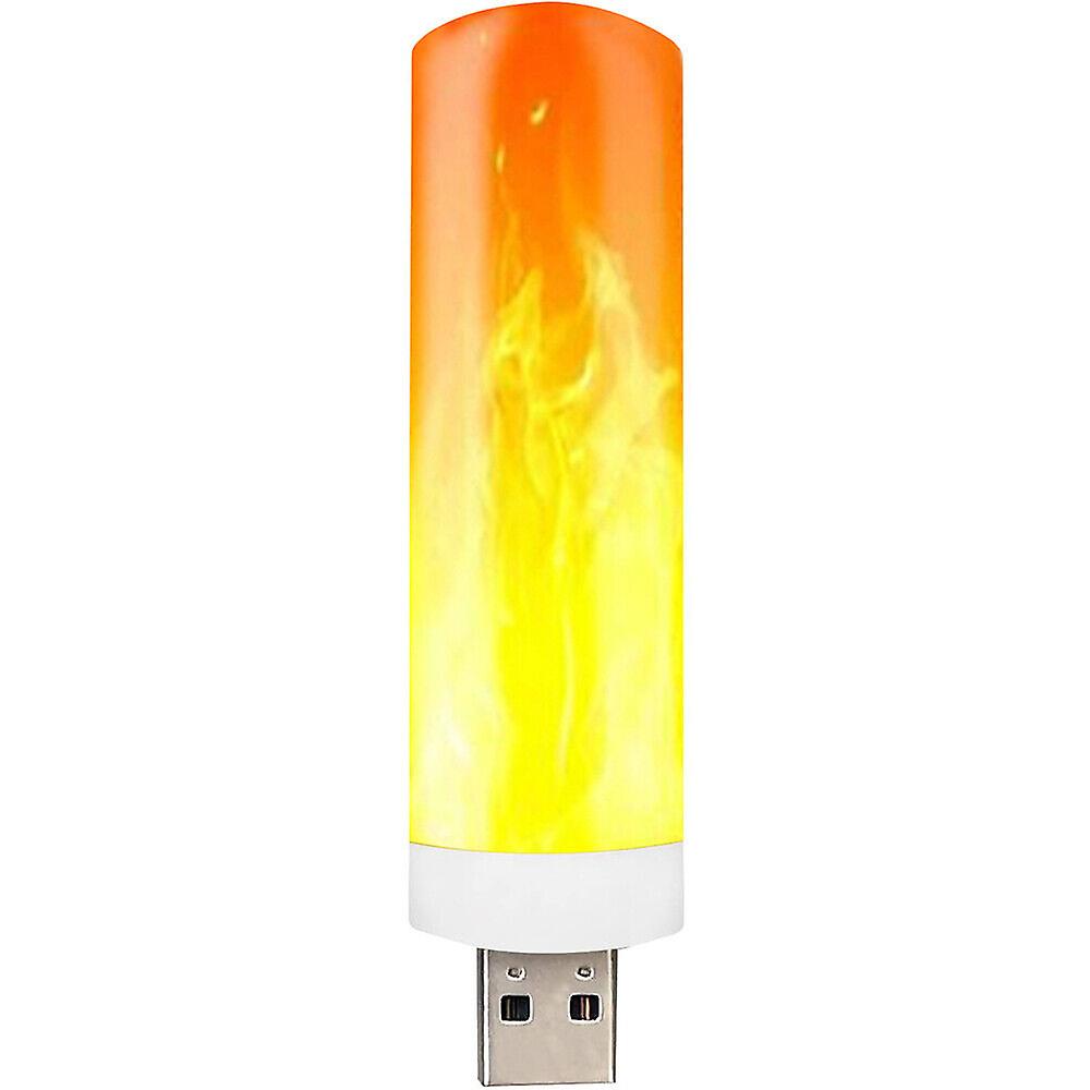 USB LED Flame Lights Flameless Flickering Effect Lamp Bulbs Home Party Bar Decor