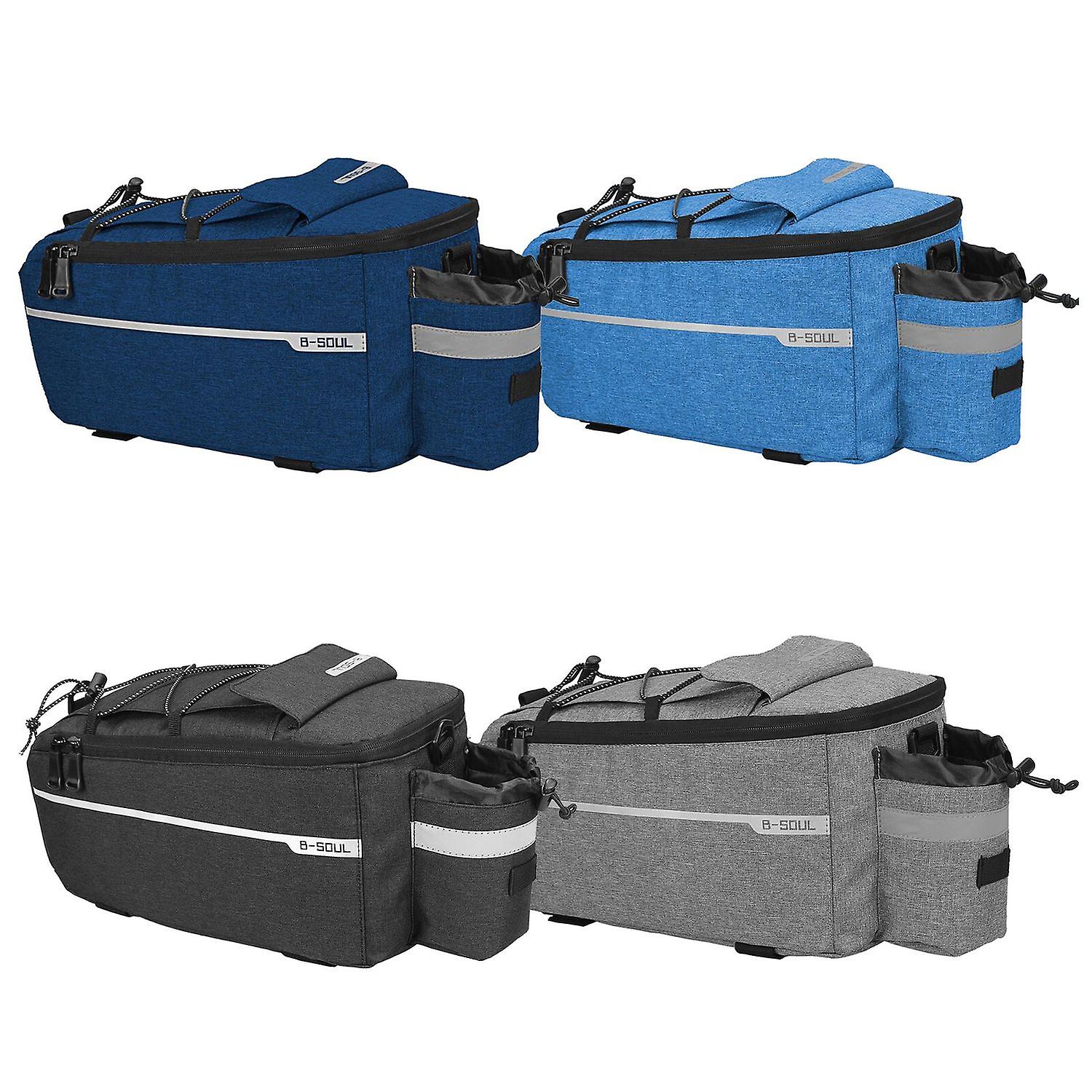 MTB Bike Rear Rack Cooler Bag - Grey, Insulated and Foldable, Safety ...