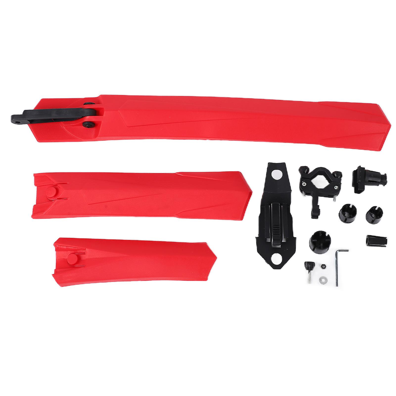Bike Mud Guard Resilient Plastic Cleanable Bicycle Components for Riding CyclingRed