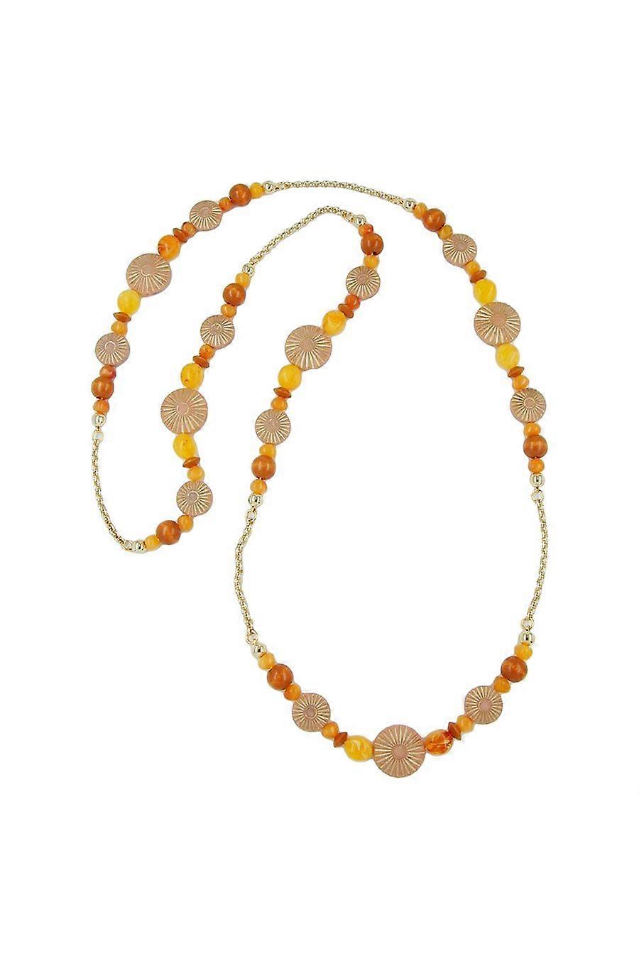 Necklace Terra-ochre Orange 100cm - Gl01038