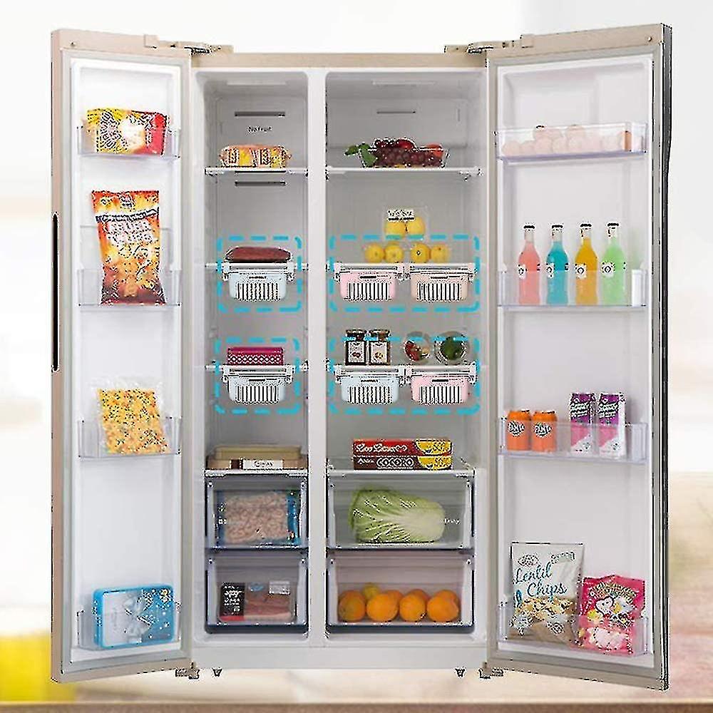 6pack Plastic Storage, Portable Plastic Weave Refrigerator Basket