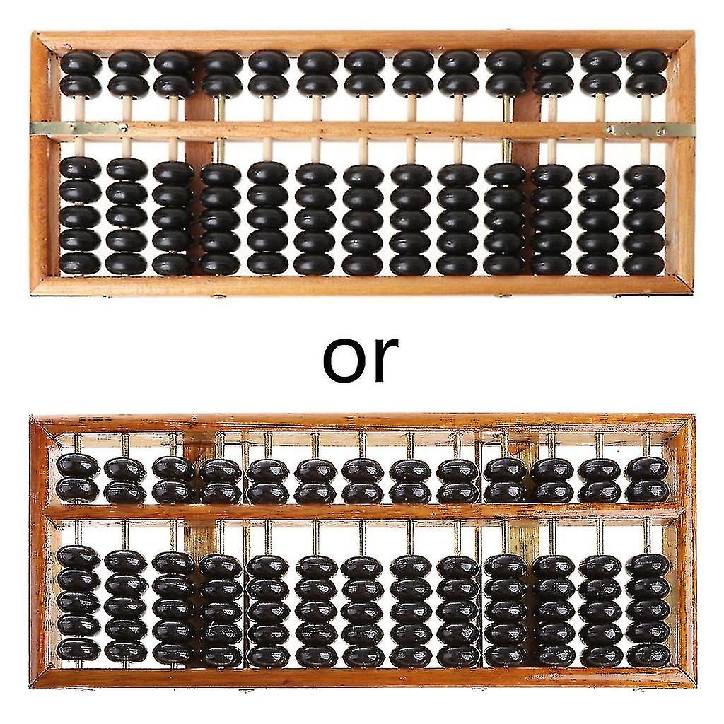 Portable Chinese 13 Digits Column Abacus Arithmetic Soroban Calculating Counting