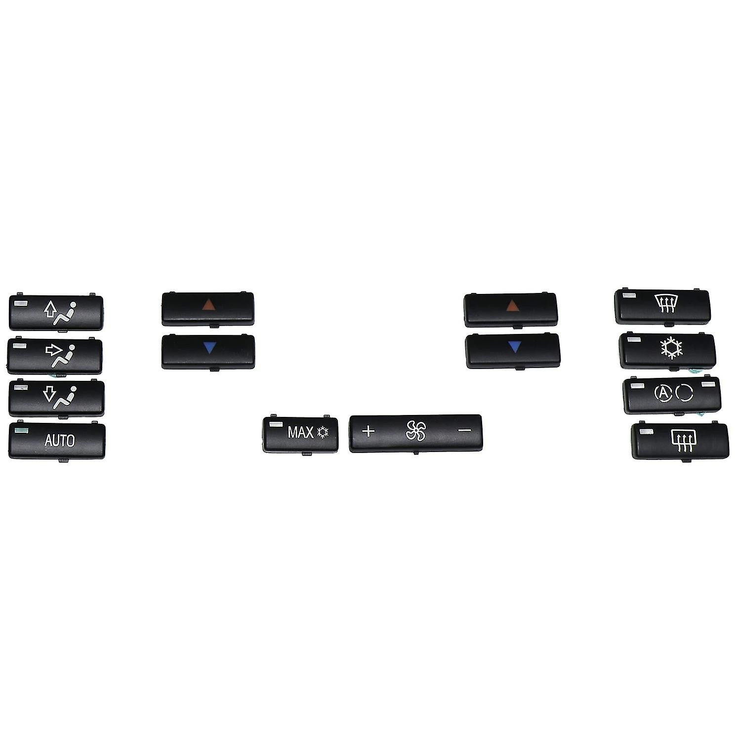 14 Button Key Cap Car Air Conditioner A / C Control Panel Switch Button Key Cover For Bmw E39 E53 52